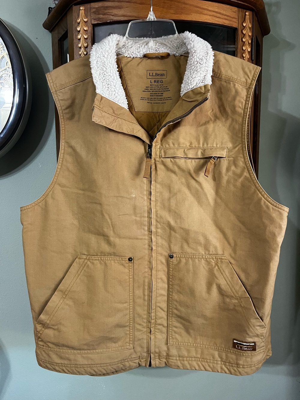 L.L. Bean Khaki Utility Outdoors Vest
